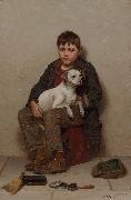 John George Brown True Friends oil on canvas